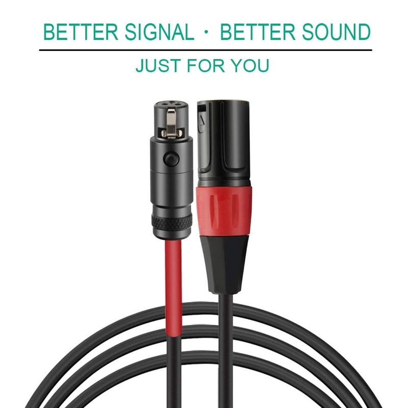 JOMLEY كابل ميكروفون لابيل برو من JOMLEY 3 دبابيس XLR أنثوي (TA3F) إلى XLR ذكري عادي - 1 قدم - Image 2